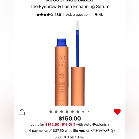 Sold BNIB& sealed Augustinus Bader Eyebrow & Lash Enhancing Serum ➕sample RV$150 - Picture 7 of 10